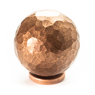 Solid Hammered Copper Orb Sphere | Shire Post Mint
